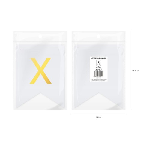 Baner DIY 16x12 cm - literka X Flowballoons Baner DIY 16x12 cm - literka X Flowballoons