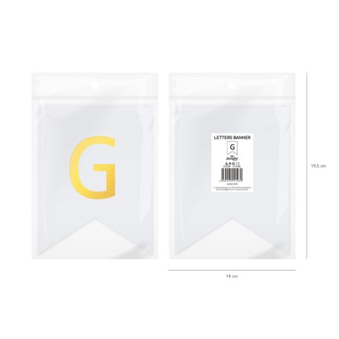 Baner DIY 16x12 cm - literka G Flowballoons Baner DIY 16x12 cm - literka G Flowballoons