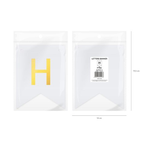 Baner DIY 16x12 cm - literka H Flowballoons Baner DIY 16x12 cm - literka H Flowballoons