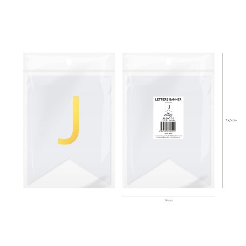Baner DIY 16x12 cm - literka J Flowballoons Baner DIY 16x12 cm - literka J Flowballoons