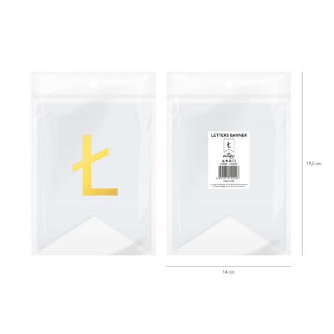 Baner DIY 16x12 cm - literka Ł Flowballoons Baner DIY 16x12 cm - literka Ł Flowballoons