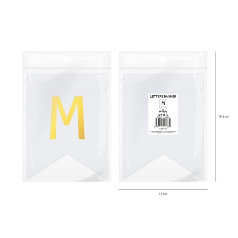 Baner DIY 16x12 cm - literka M Flowballoons Baner DIY 16x12 cm - literka M Flowballoons