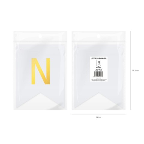 Baner DIY 16x12 cm - literka N Flowballoons Baner DIY 16x12 cm - literka N Flowballoons