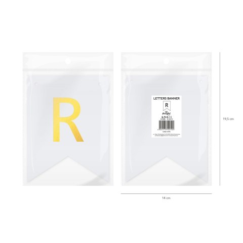 Baner DIY 16x12 cm - literka R Flowballoons Baner DIY 16x12 cm - literka R Flowballoons