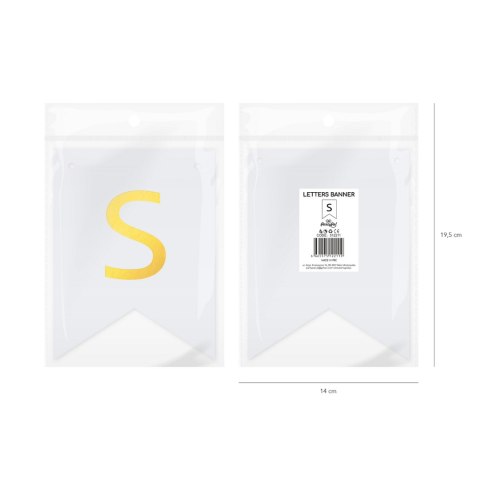 Baner DIY 16x12 cm - literka S Flowballoons Baner DIY 16x12 cm - literka S Flowballoons