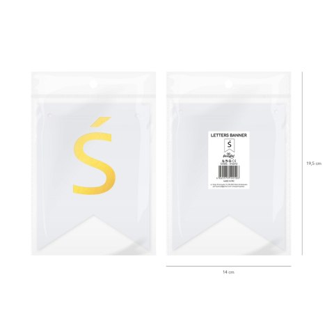 Baner DIY 16x12 cm - literka Ś Flowballoons Baner DIY 16x12 cm - literka Ś Flowballoons