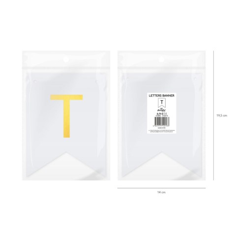 Baner DIY 16x12 cm - literka T Flowballoons Baner DIY 16x12 cm - literka T Flowballoons