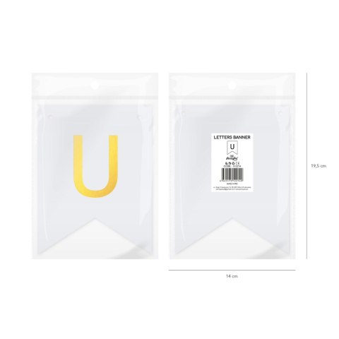 Baner DIY 16x12 cm - literka U Flowballoons Baner DIY 16x12 cm - literka U Flowballoons