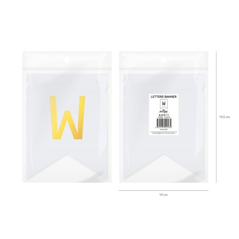 Baner DIY 16x12 cm - literka W Flowballoons Baner DIY 16x12 cm - literka W Flowballoons