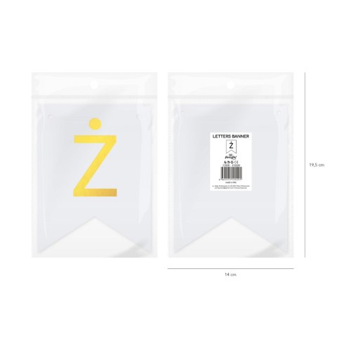 Baner DIY 16x12 cm - literka Ż Flowballoons Baner DIY 16x12 cm - literka Ż Flowballoons