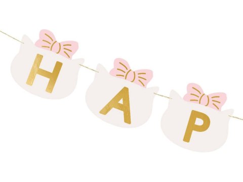 Baner Happy Birthday Kotki, 2.8 m Partydeco Baner Happy Birthday Kotki, 2.8 m Partydeco