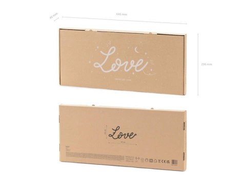 Neon LED - Love, biały, 61x27,4 cm Partydeco Neon LED - Love, biały, 61x27,4 cm Partydeco