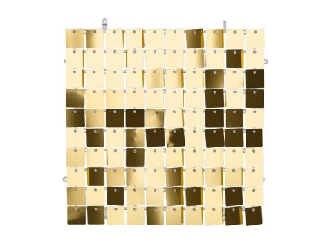 Panel cekinowy, kwadraty, cekiny złoty, 30x30cm Partydeco Panel cekinowy, kwadraty, cekiny złoty, 30x30cm Partydeco