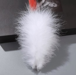 Piórka dekoracyjne Długie - Białe, 14cm, 100 sztuk VivaParty