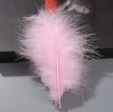 Piórka dekoracyjne Długie - Różowe, 14cm, 100 szt VivaParty