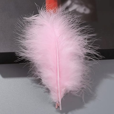 Piórka dekoracyjne Długie - Różowe, 14cm, 100 szt VivaParty Piórka dekoracyjne Długie - Różowe, 14cm, 100 szt VivaParty
