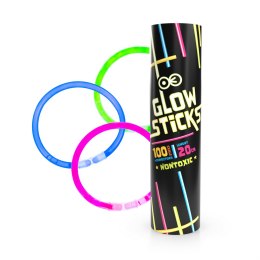 Świecące bransoletki fluorescencyjne, opaski party 100szt. PartyPal