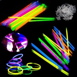 Świecące bransoletki fluorescencyjne, opaski party 100szt. PartyPal
