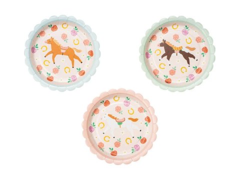 Talerzyki Konie 18cm, 6szt Partydeco Talerzyki Konie 18cm, 6szt Partydeco