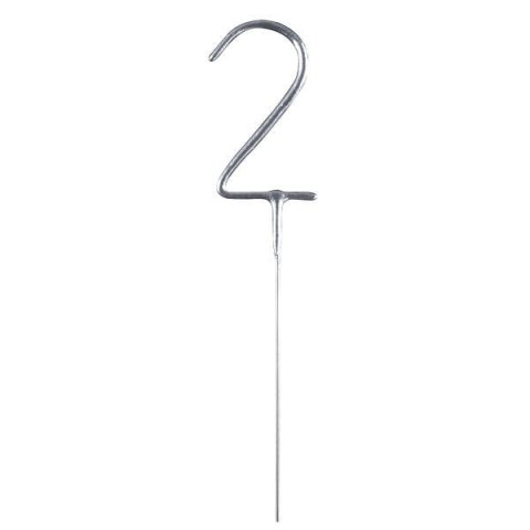 Zimne ognie srebrna cyfra 2, 17cm Amscan / Anagram Zimne ognie srebrna cyfra 2, 17cm Amscan / Anagram
