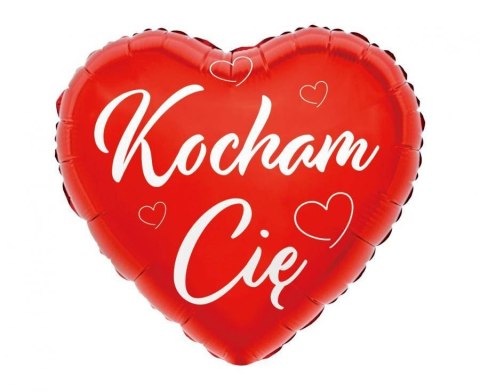Balon Foliowy serce, czerwone, Kocham Cię, 46cm Godan Balon Foliowy serce, czerwone, Kocham Cię, 46cm Godan