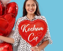 Balon Foliowy serce, czerwone, Kocham Cię, 46cm Godan