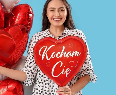 Balon Foliowy serce, czerwone, Kocham Cię, 46cm Godan Balon Foliowy serce, czerwone, Kocham Cię, 46cm Godan