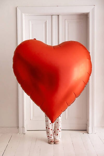 Balon foliowy Czerwone Serce XXL, Walentynki, 136x129 cm Partydeco Balon foliowy Czerwone Serce XXL, Walentynki, 136x129 cm Partydeco