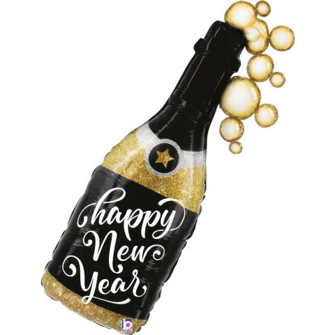 Balon foliowy, Happy New Year, Szampan, 99cm, Grabo Grabo Balon foliowy, Happy New Year, Szampan, 99cm, Grabo Grabo