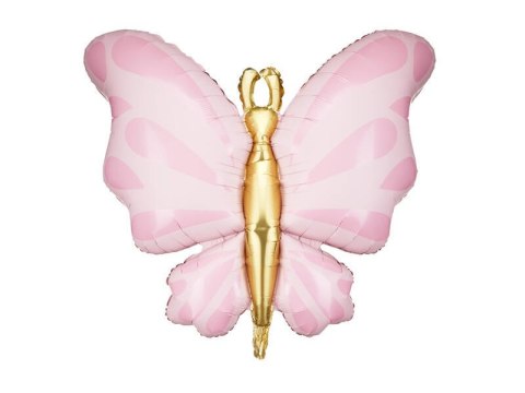 Balon foliowy Motyl, różowy, 69x69 cm Partydeco Balon foliowy Motyl, różowy, 69x69 cm Partydeco