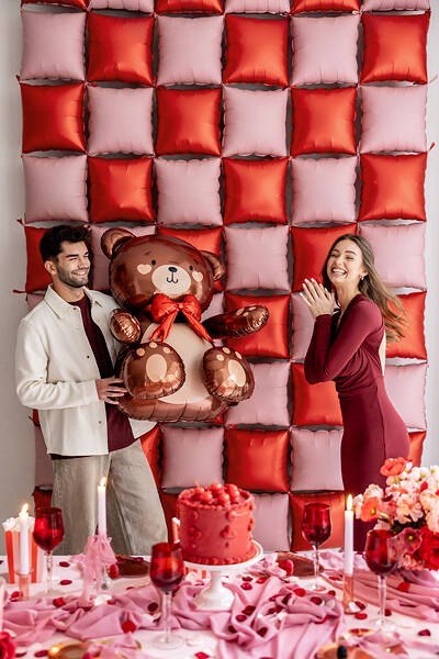 Balon foliowy stojący Miś, 59x88cm Partydeco Balon foliowy stojący Miś, 59x88cm Partydeco