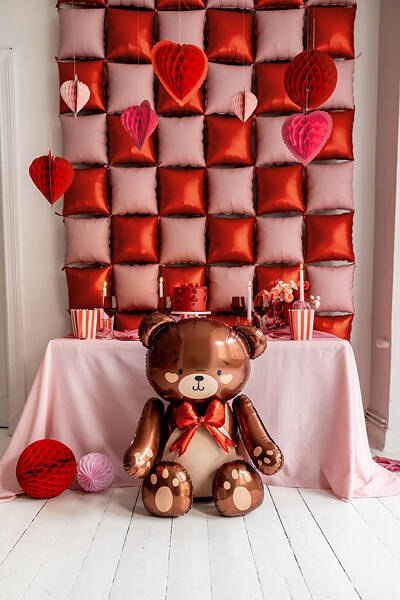 Balon foliowy stojący Miś, 59x88cm Partydeco Balon foliowy stojący Miś, 59x88cm Partydeco