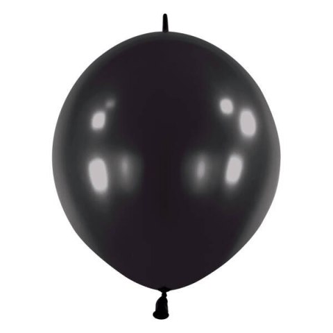 Balony E-Link Czarne metaliczne z łącznikiem, 30cm, 50 szt. Amscan / Anagram Balony E-Link Czarne metaliczne z łącznikiem, 30cm, 50 szt. Amscan / Anagram