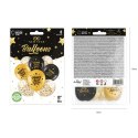 Balony biodegradowalne zestaw Happy New Year czarno-złote 8szt. PartyPal