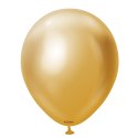 Balony lateksowe Kalisan Mirror Gold złote, 30cm, XXL 250szt. Kalisan