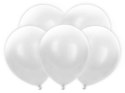 Balony świecące LED 30 cm, białe, 5szt Partydeco