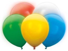 Balony świecące LED 30 cm, mix kolorów, 5szt Partydeco