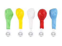 Balony świecące LED 30 cm, mix kolorów, 5szt Partydeco
