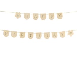 Baner filcowy Happy Birthday, różowy, 3m Partydeco