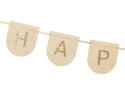 Baner filcowy Happy Birthday, różowy, 3m Partydeco
