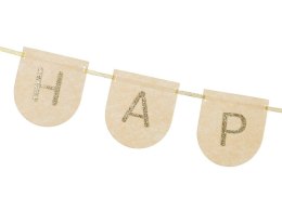 Baner filcowy Happy Birthday, różowy, 3m Partydeco