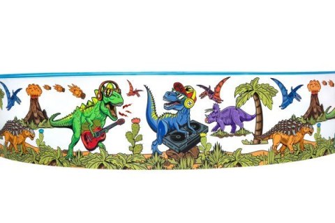 Basen Brodzik dla Dzieci do Kąpieli Zabawy Ogrodowy Dinozaury 244 x 46 cm Basen Brodzik dla Dzieci do Kąpieli Zabawy Ogrodowy Dinozaury 244 x 46 cm
