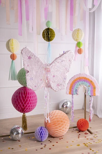 Piniata składana - Motyl, 58x48x10cm Partydeco Piniata składana - Motyl, 58x48x10cm Partydeco