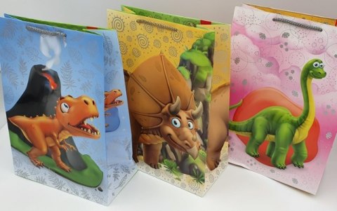 Torebki papierowe 10szt DINO 22,5X31X5X10,8CM Torebki papierowe 10szt DINO 22,5X31X5X10,8CM
