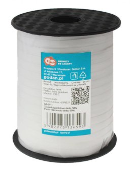 Wstążka plastikowa, biała, 5mm/458m Godan