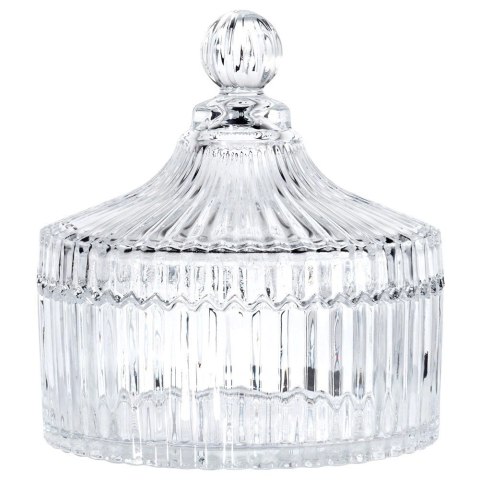 Cukiernica Cukierniczka Szklana Pojemna Kryształowa z Pokrywką ALPINA 500ml Cukiernica Cukierniczka Szklana Pojemna Kryształowa z Pokrywką ALPINA 500ml