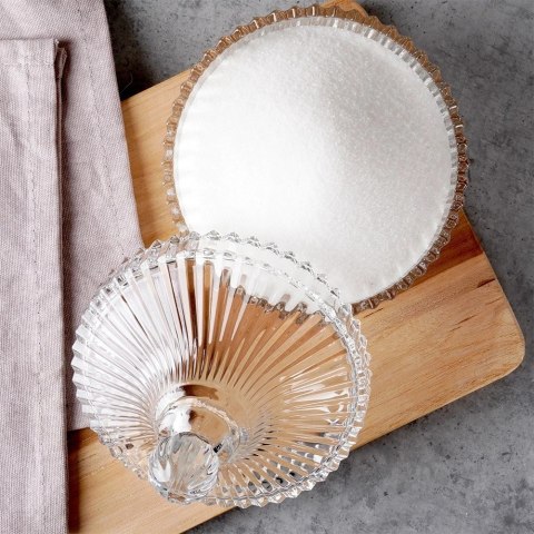 Cukiernica Cukierniczka Szklana Pojemna Kryształowa z Pokrywką ALPINA 500ml Cukiernica Cukierniczka Szklana Pojemna Kryształowa z Pokrywką ALPINA 500ml