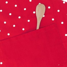 Fartuch kuchenny uniwersalny wiązany fartuszek bawełniany ochronny z kieszonką groszki