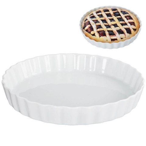 Forma do tarty ceramiczna biała 26,5 cm Forma do tarty ceramiczna biała 26,5 cm