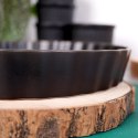 Forma do tarty okrągła porcelanowa czarna 25 cm